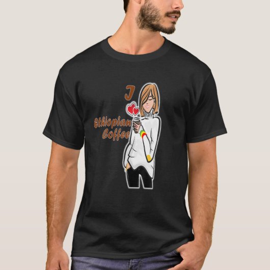 I Love Ethiopian Coffee T-shirt (Voorkant)