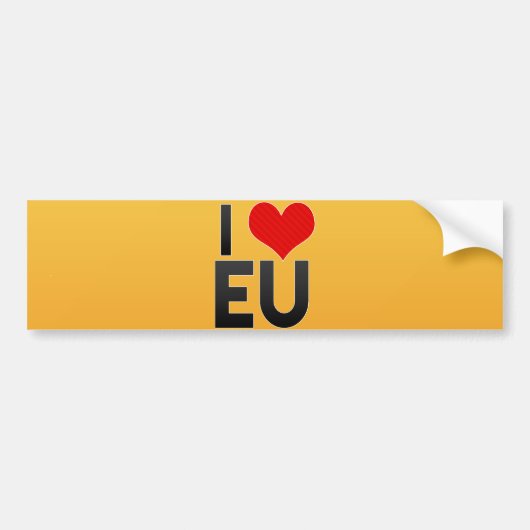 I Love EU Bumpersticker (Voorkant)