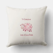 I Love Ewe Pink Cushion Kussen (Achterkant)