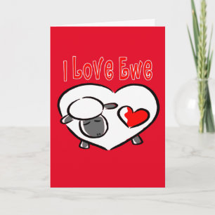 I Love Ewe Romantic Quotes Kaart