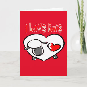 I Love Ewe Romantic Quottes Kaart