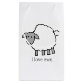 I Love Ewe Sheep Klein Cadeauzakje (Achterkant)
