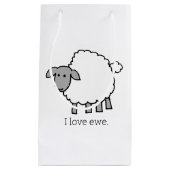 I Love Ewe Sheep Klein Cadeauzakje (Voorkant)
