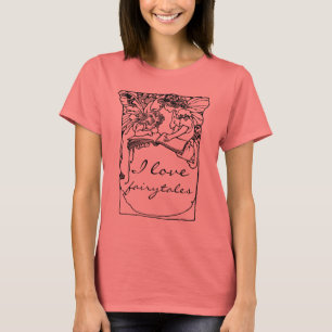 I Love Fairytales Weomens Book T-shirt Gift
