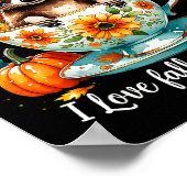 I Love Fall Most Of All Raccoon Autumn Gift  Poster (Hoek)