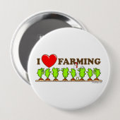 I Love Farming Ronde Button 4,0 Cm (Voorkant /achterkant)