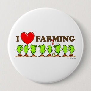 I Love Farming Ronde Button 4,0 Cm
