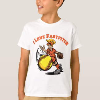 I Love Fastpitch, oranje T-shirt