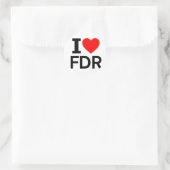 I Love FDR Ronde Sticker (Tas)