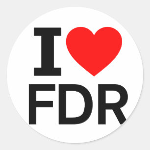 I Love FDR Ronde Sticker