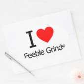 I Love Feeble Grinds Ovale Sticker (Envelop)