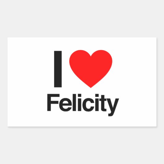 i love felicity rechthoekige sticker (Voorkant)