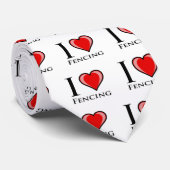 I Love Fencing Stropdas (Opgerold)