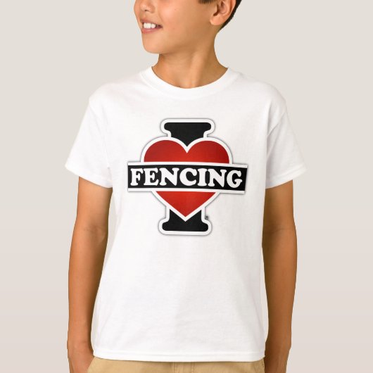 I Love Fencing T-shirt (Voorkant)