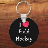 I Love Field Hockey Sleutelhanger (Voorkant)