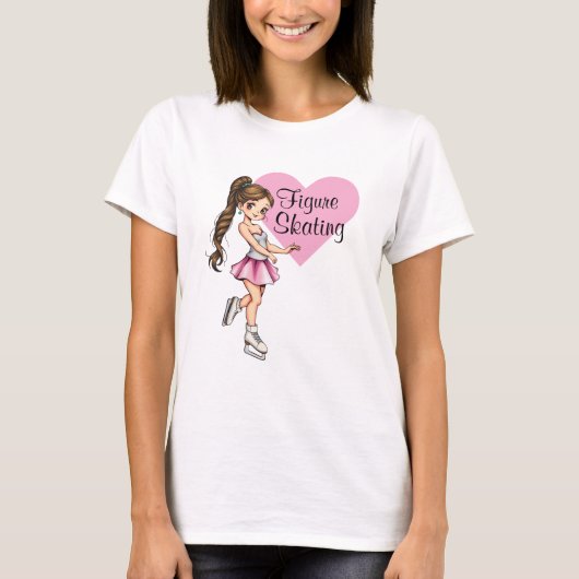 I Love Figure Patinage féminine T-shirt (Devant)