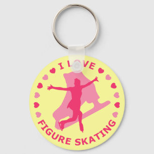I Love Figuur Skating Sleutelhanger