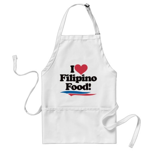 I Love Filipino Food Standaard Schort (Voorkant)