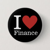 I ❤️ Love Finance - Finance afdeling Pin Button (Voorkant)