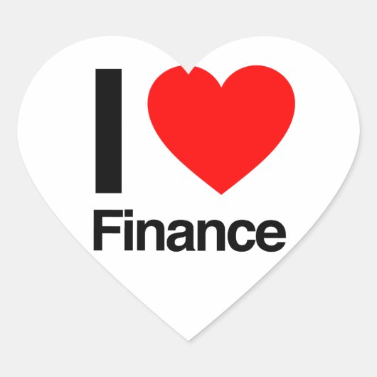 i love finance hart sticker (Voorkant)