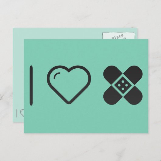 I Love First Aid Briefkaart (Voorkant / Achterkant)