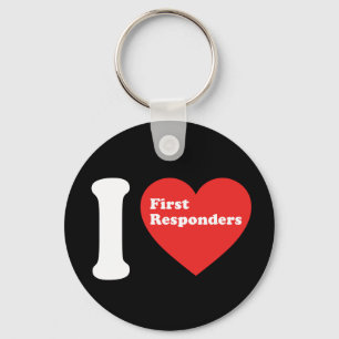 I Love First Responders Sleutelhanger