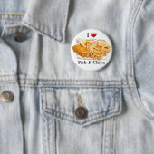 I Love Fish and Chips Ronde Button 5,7 Cm (In situ)