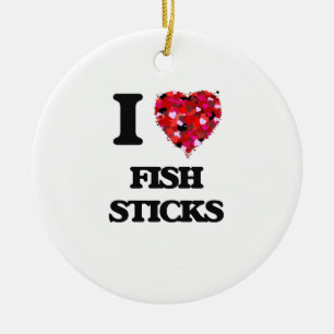 I Love Fish Sticks Keramisch Ornament