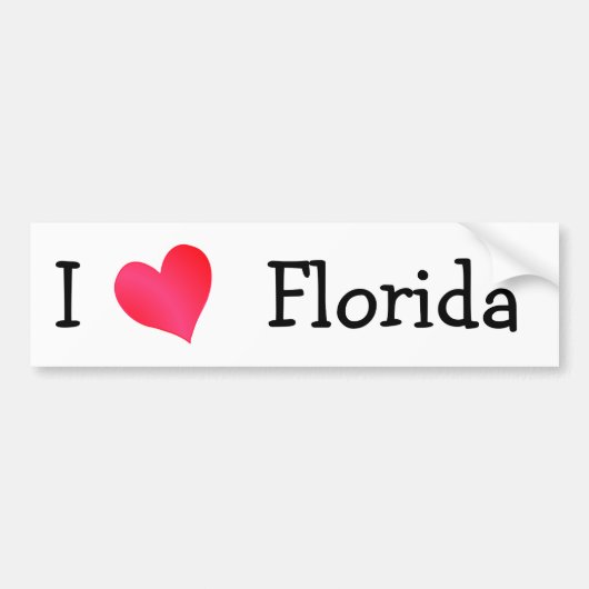 I Love Florida Bumpersticker (Voorkant)