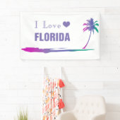I Love Florida Colorful Paars Spandoek (Insitu)