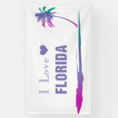I Love Florida Colorful Paars Spandoek (Verticaal)