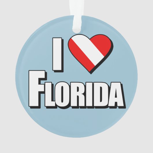 I Love Florida Diving Ornament (achterkant)