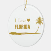 I Love Florida Gold Keramisch Ornament (Links)