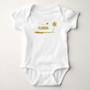 I Love Florida Gold Romper