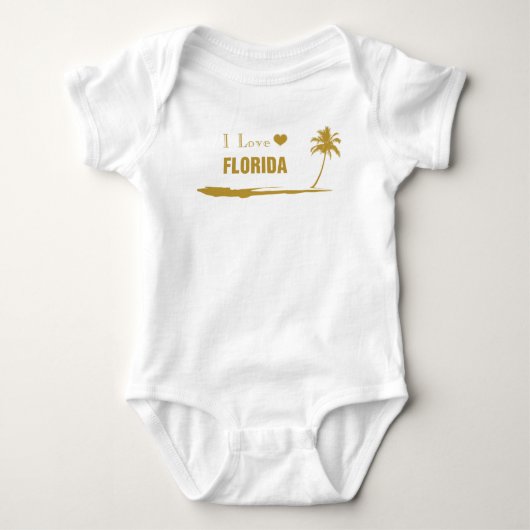 I Love Florida Gold Romper (Voorkant)