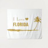 I Love Florida Gold Wandkleed (Voorkant (horizontaal))