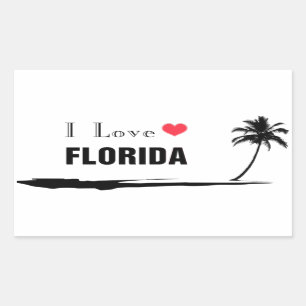 I Love Florida Rechthoekige Sticker
