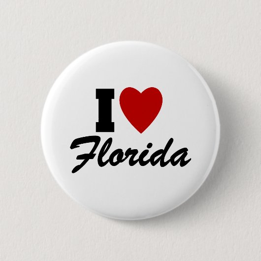I Love Florida Ronde Button 5,7 Cm (Voorkant)