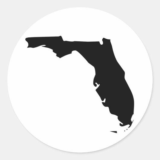 I Love Florida Ronde Sticker (Voorkant)
