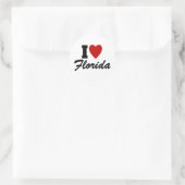 I Love Florida Ronde Sticker (Tas)