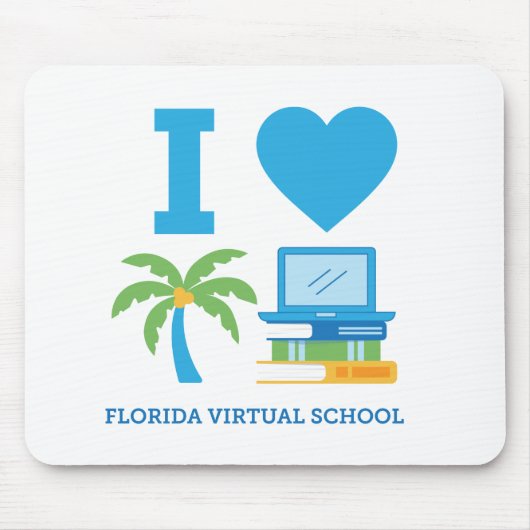 I Love Florida Virtual School Mousepad Muismat (Voorkant)