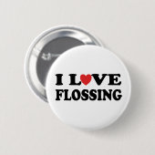 I Love Flosslossing Ronde Button 5,7 Cm (Voorkant /achterkant)