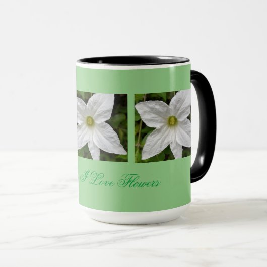 I Love Flowers Mug (Devant droit)