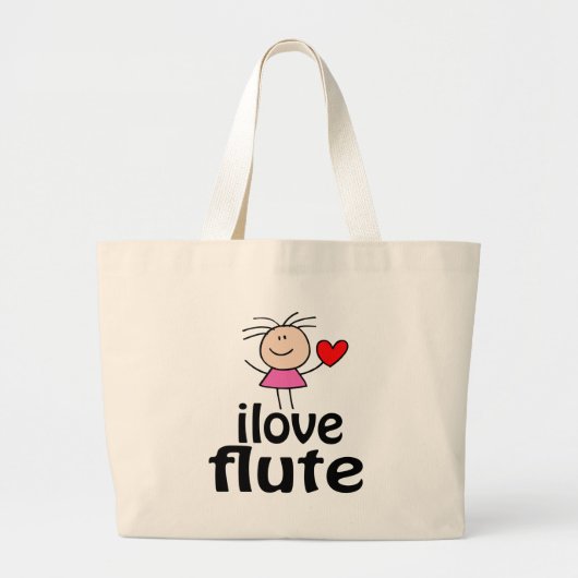 I Love Flute Canvas tas (Voorkant)