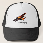 I Love Flying &  Airplane/baseball hat Trucker Pet (Voorkant)