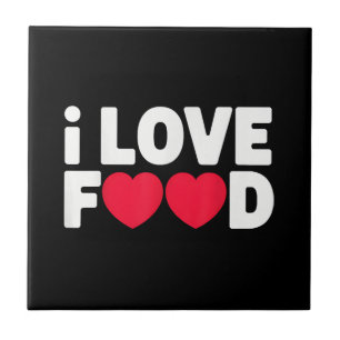 I Love Food Funny Foodie Gift voor mannen Tegeltje