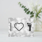 I Love Foot Prints Briefkaart (Staand voorkant)
