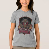 I love football  Tri-Blend shirt (Voorkant)