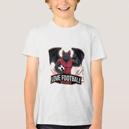 I love football  Tri-Blend shirt (Voorkant)