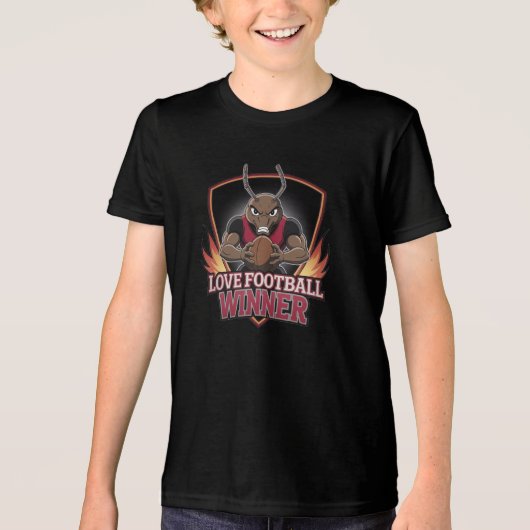 I love football  Tri-Blend shirt (Voorkant)